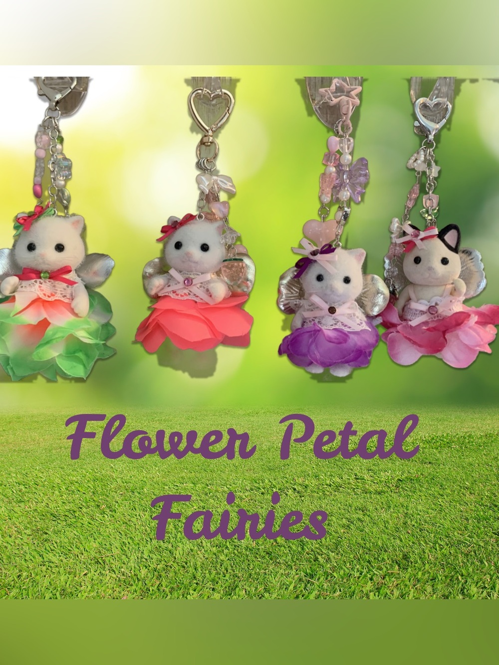 Flower Petal Fairy Calico Critters Keychain Bag Charm